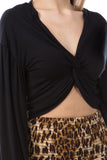 Pre-Order: 2021/03/15 EDITH FRONT TWISTED TOP (BLACK)-VT2804