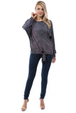 NORA WING SLEEVE TOP (FRENCH TERRY GREY/PINK TIE DYE)-VT2829
