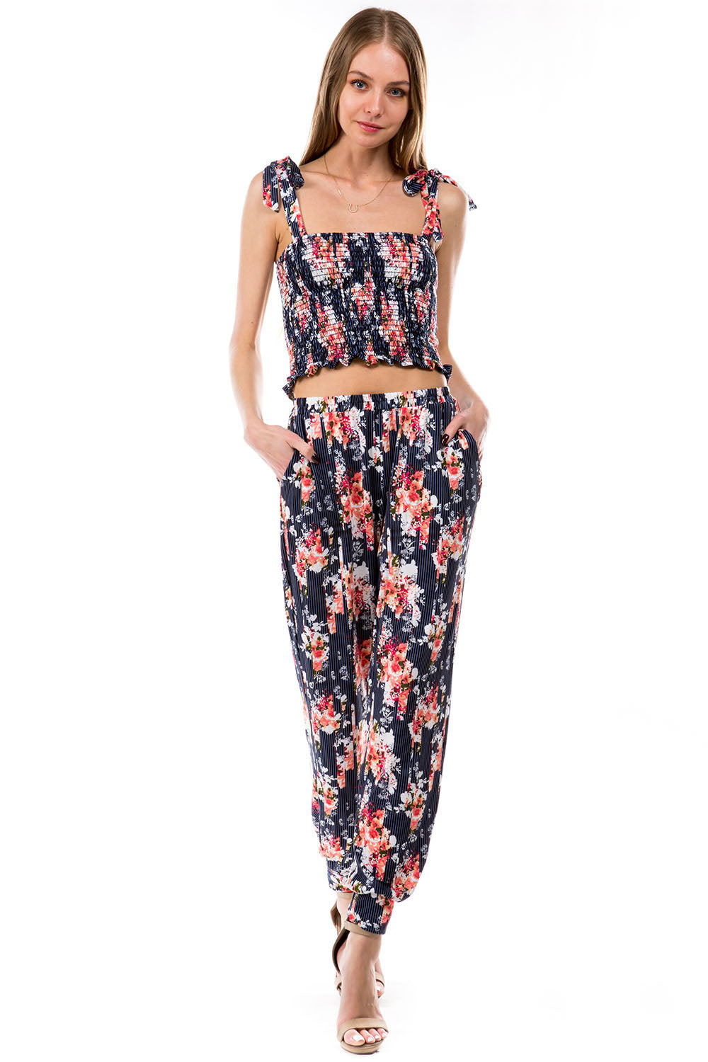 STELLA TUBE WITH STRAP TOP (FLORAL PRINT)- VT2914