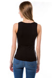 ANAIS FRONT SHIRRING TOP (BLACK)- VT2918
