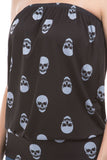 SASKIA TUBE TOP (BLACK SKULL)- VT2924