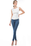 Copy of LILY SIDE DRAWING STRING TOP (IVORY)- VT2941