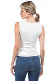 Copy of LILY SIDE DRAWING STRING TOP (IVORY)- VT2941