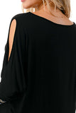 MILLIE SMOKING  CUFFS TOP (BLACK / BLUE CAMO)- VT3041