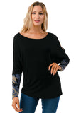 MILLIE SMOKING  CUFFS TOP (BLACK / BLUE CAMO)- VT3041
