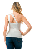 LUNA CROSS NECK TOP (IVORY)- VT3204