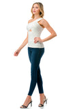 LUNA CROSS NECK TOP (IVORY)- VT3204