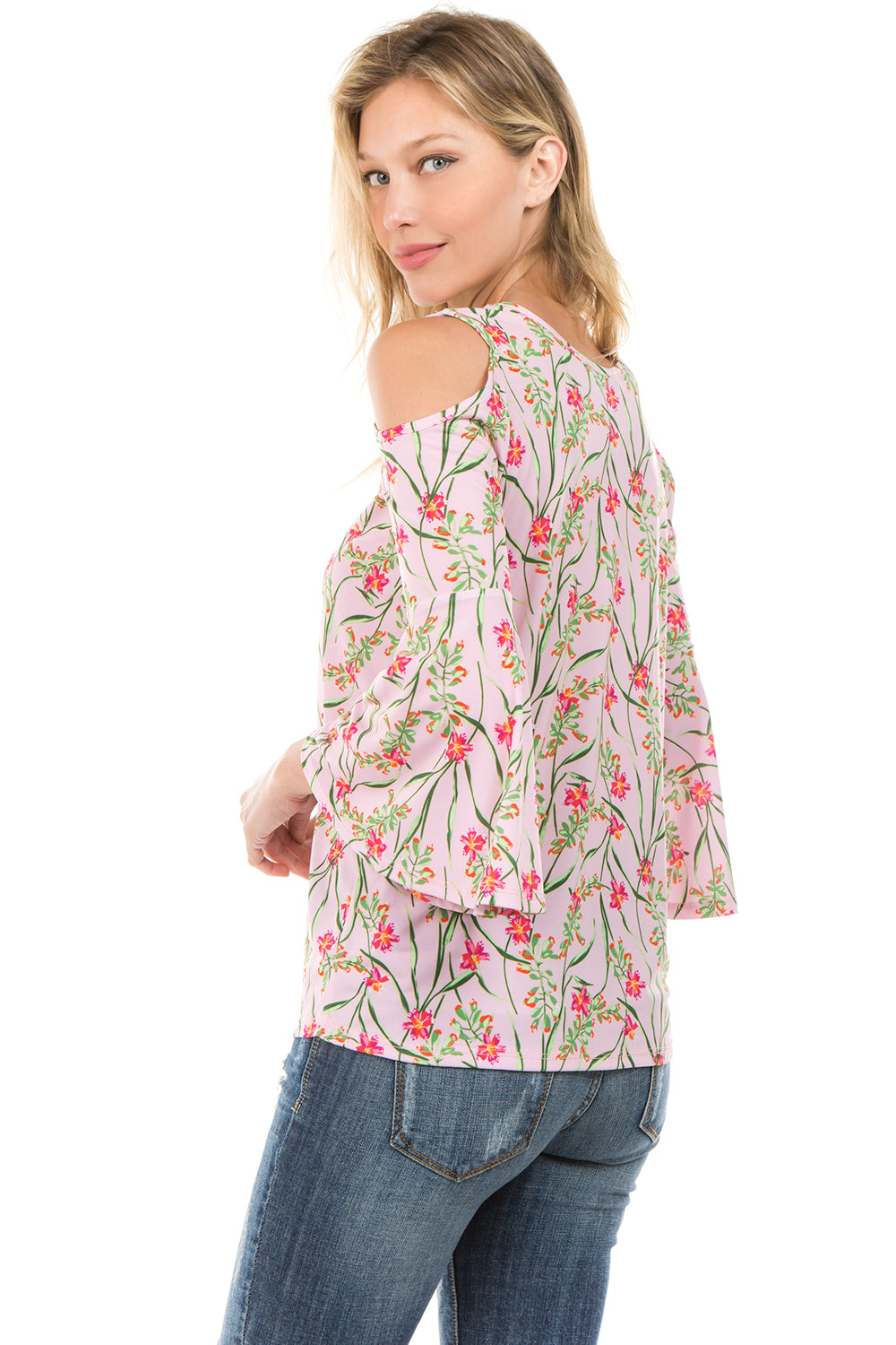 PRINTED BRENDA TOP (Pink)- VT7365
