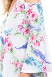 PRINTED BRENDA TOP (White Multi)- VT7365