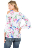 PRINTED BRENDA TOP (White Multi)- VT7365