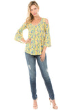 PRINTED BRENDA TOP (Yellow)- VT7365