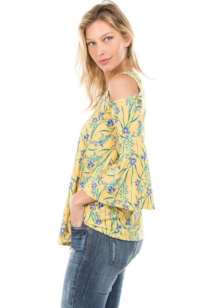 PRINTED BRENDA TOP (Yellow)- VT7365