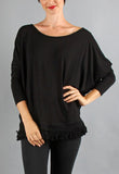 Y'ALL SOLID 3/4 SLEEVE TOP-VT9156 S