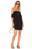 SOFIA OFF SHOULDER DRESS(BLACK)-VD1453