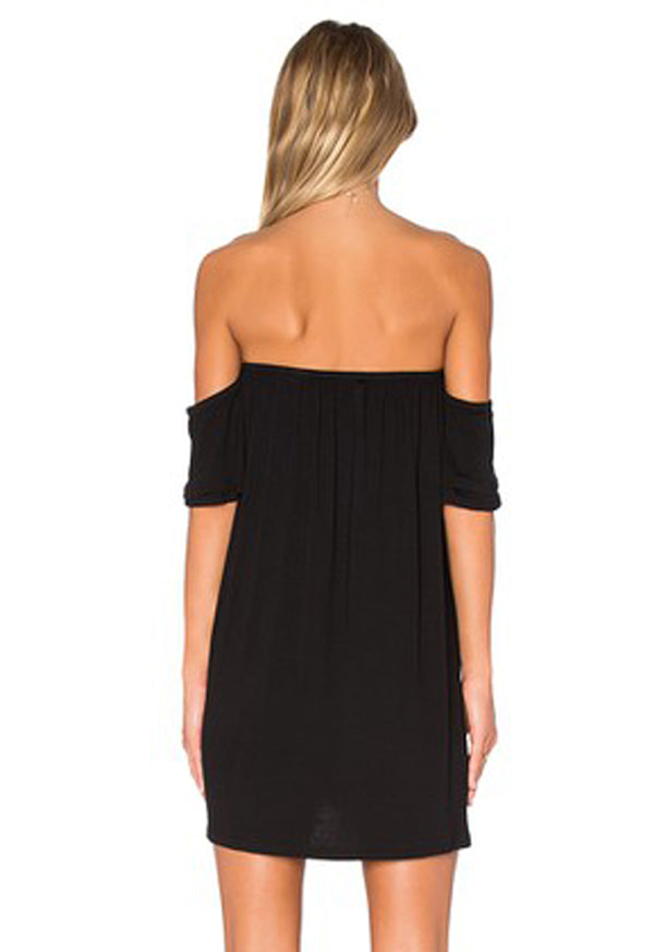 SOFIA OFF SHOULDER DRESS(BLACK)-VD1453
