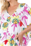 DARLA CAFTAN DRESS (White)- D7572