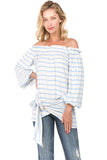 MARY OFF SH TOP (Blue)- VT2236