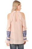 WINIFRED OPEN SHOULDER TOP (L. TAUPE)- CVT2112